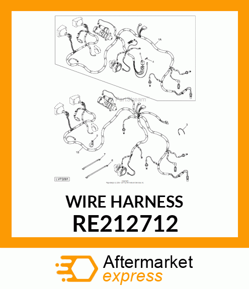 WIRING HARNESS, FRONT, (4 CYLINDER) RE212712