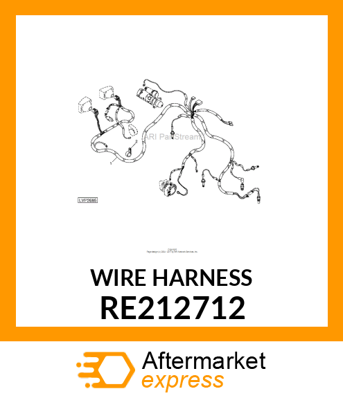 WIRING HARNESS, FRONT, (4 CYLINDER) RE212712