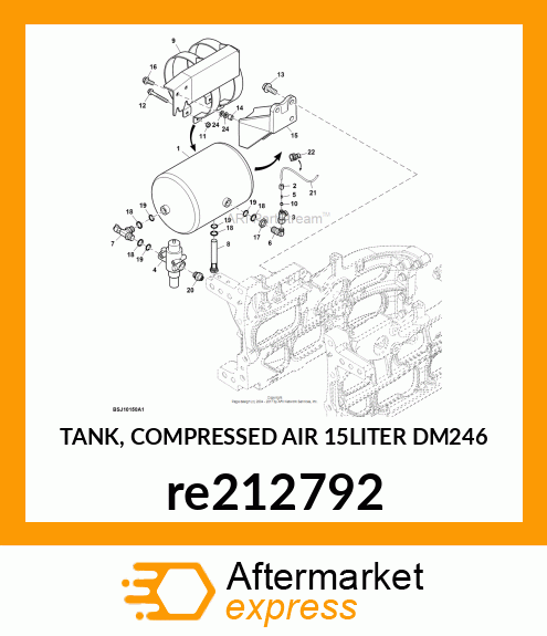 TANK, COMPRESSED AIR 15LITER DM246 re212792