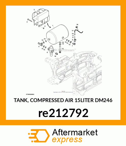 TANK, COMPRESSED AIR 15LITER DM246 re212792