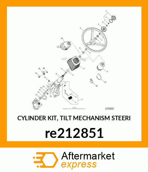 CYLINDER KIT, TILT MECHANISM STEERI re212851