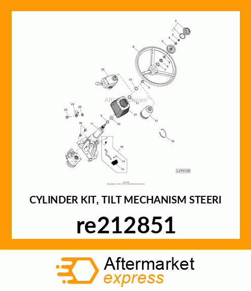 CYLINDER KIT, TILT MECHANISM STEERI re212851