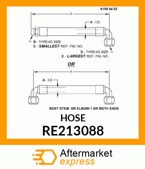 HYDRAULIC HOSE RE213088