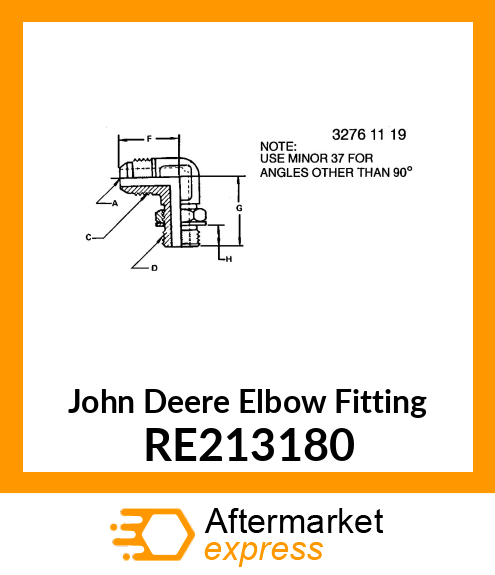 ELBOW FITTING RE213180