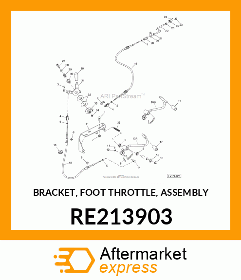 BRACKET, FOOT THROTTLE, ASSEMBLY RE213903