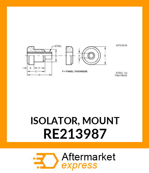 ISOLATOR, MOUNT RE213987