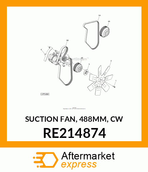 SUCTION FAN, 488MM, CW RE214874