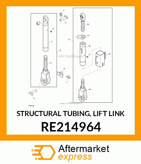 STRUCTURAL TUBING, LIFT LINK RE214964