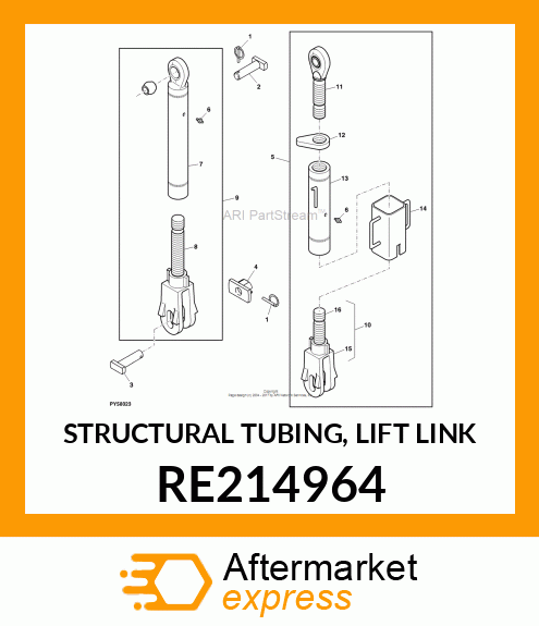 STRUCTURAL TUBING, LIFT LINK RE214964