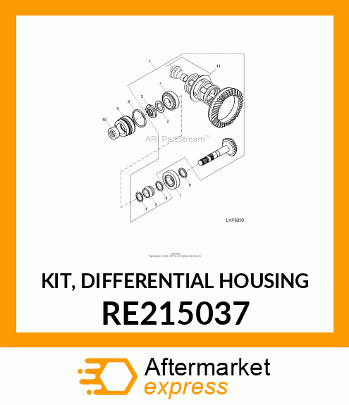 KIT, DIFFERENTIAL HOUSING RE215037