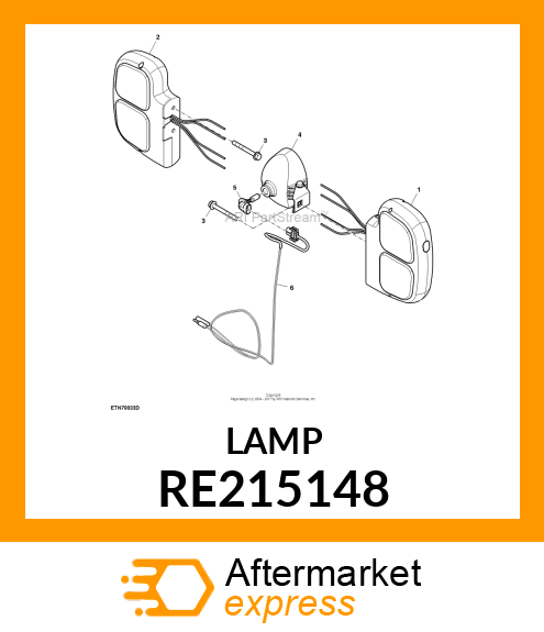 LAMP, WARNING/TAIL, RH RE215148