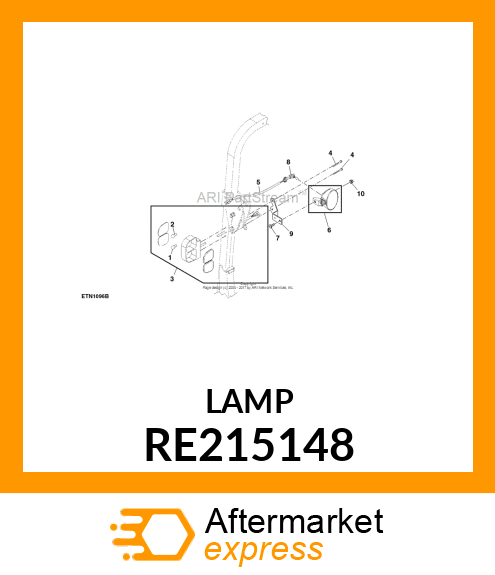 LAMP, WARNING/TAIL, RH RE215148