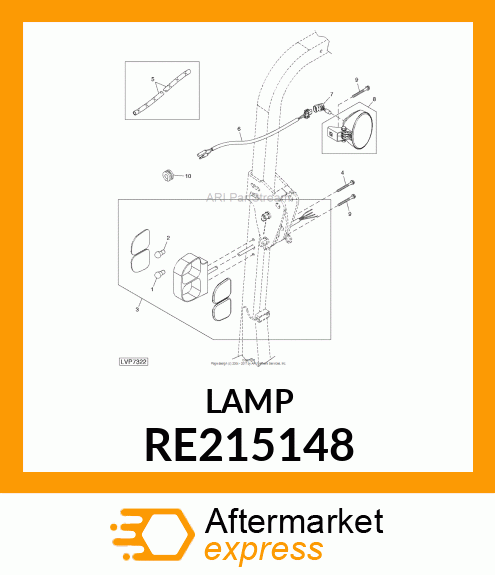 LAMP, WARNING/TAIL, RH RE215148