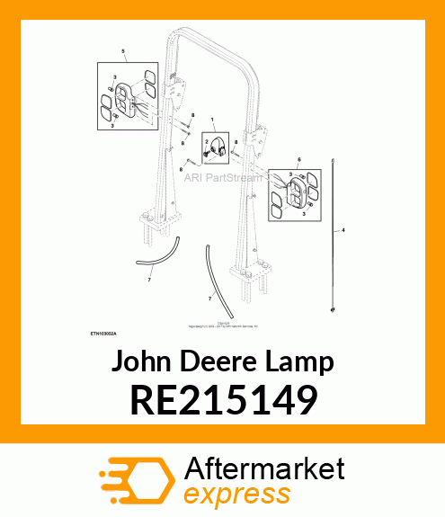 LAMP, WARNING/TAIL, LH RE215149