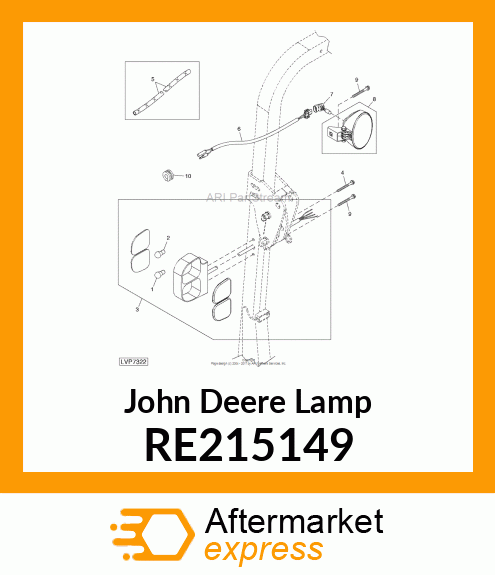 LAMP, WARNING/TAIL, LH RE215149