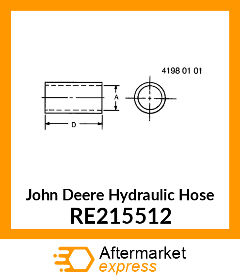 HYDRAULIC HOSE, PILOT DRAIN PLUG RE215512