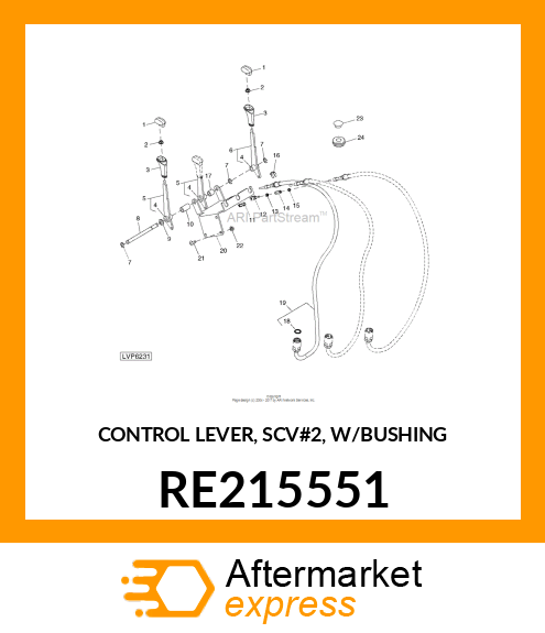 CONTROL LEVER, SCV#2, W/BUSHING RE215551