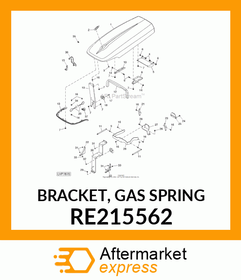 BRACKET, GAS SPRING RE215562