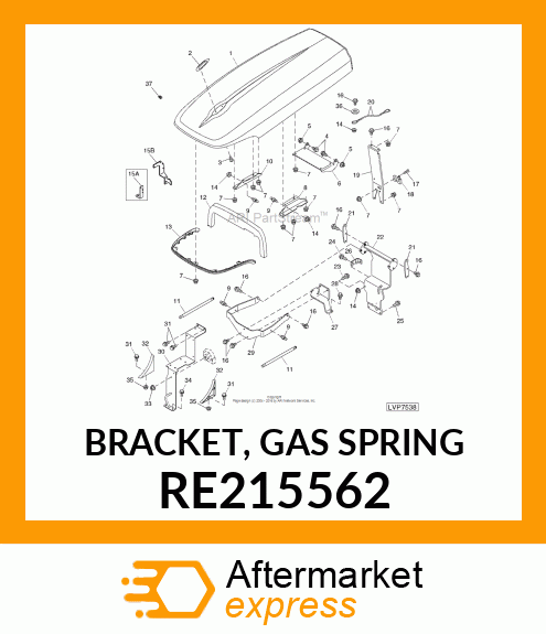 BRACKET, GAS SPRING RE215562