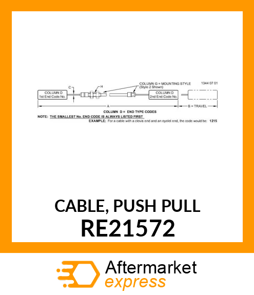 CABLE, PUSH PULL RE21572