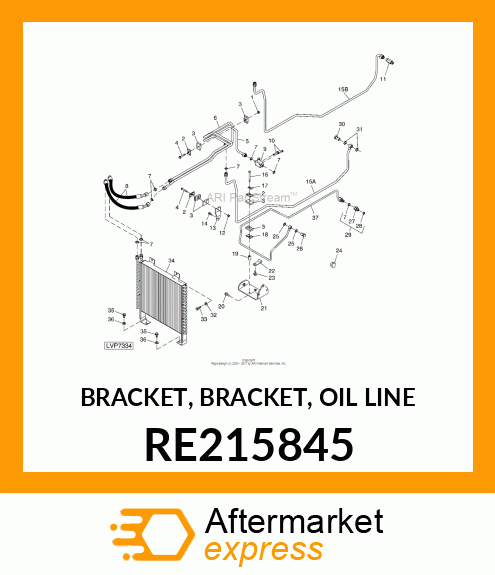 BRACKET, BRACKET, OIL LINE RE215845