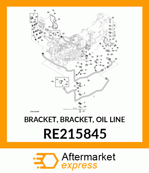 BRACKET, BRACKET, OIL LINE RE215845