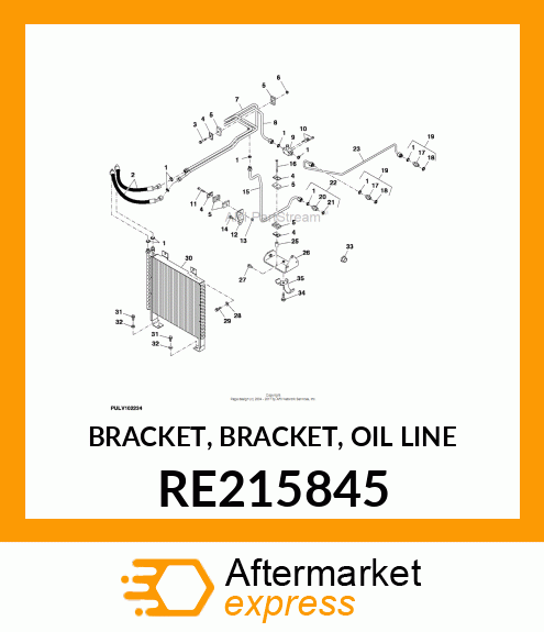 BRACKET, BRACKET, OIL LINE RE215845