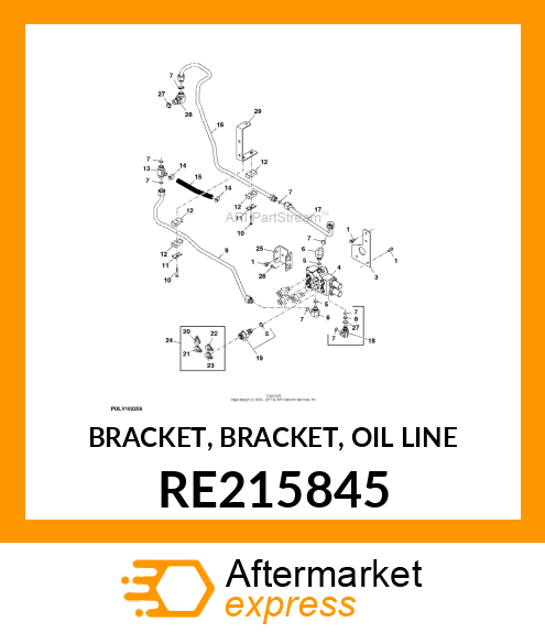 BRACKET, BRACKET, OIL LINE RE215845