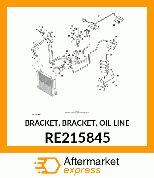 BRACKET, BRACKET, OIL LINE RE215845