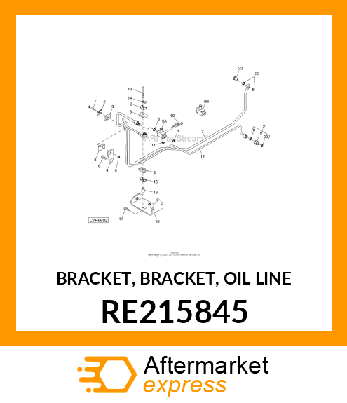 BRACKET, BRACKET, OIL LINE RE215845