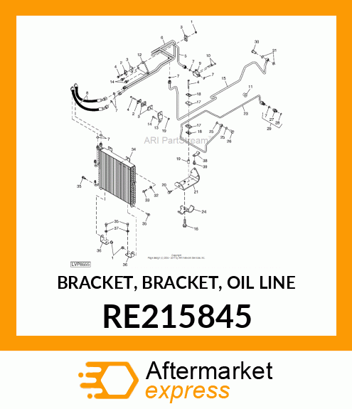 BRACKET, BRACKET, OIL LINE RE215845