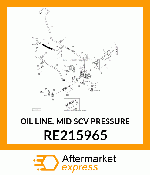 OIL LINE, MID SCV PRESSURE RE215965