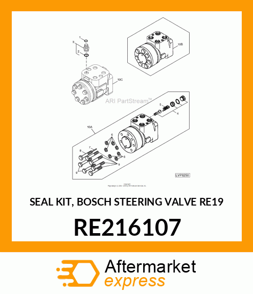 SEAL KIT, BOSCH STEERING VALVE RE19 RE216107