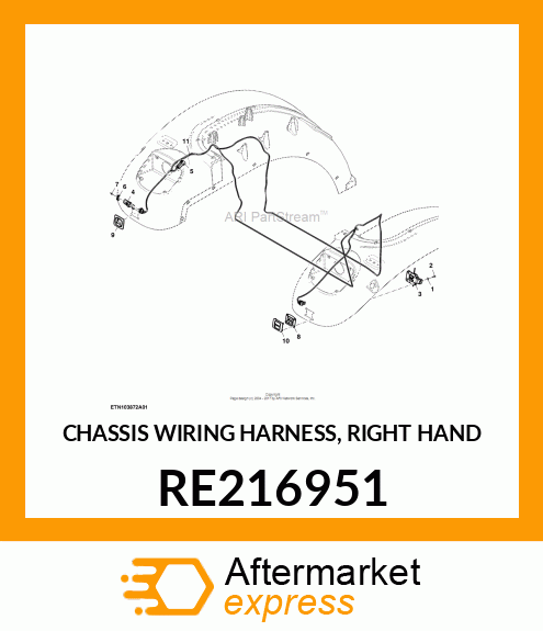 CHASSIS WIRING HARNESS, RIGHT HAND RE216951