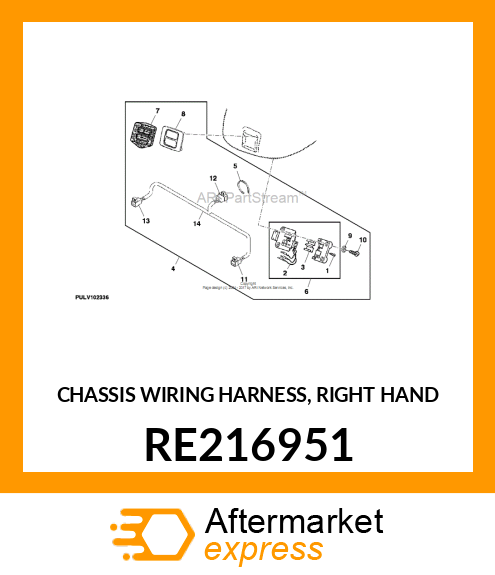 CHASSIS WIRING HARNESS, RIGHT HAND RE216951