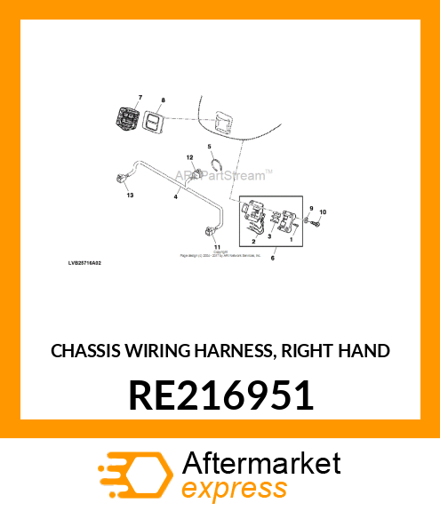 CHASSIS WIRING HARNESS, RIGHT HAND RE216951