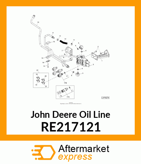 OIL LINE, HITCH TO MID SCV RE217121