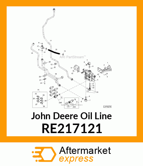 OIL LINE, HITCH TO MID SCV RE217121