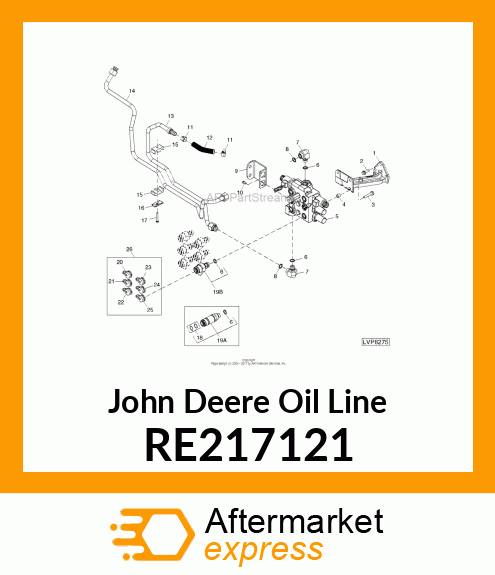 OIL LINE, HITCH TO MID SCV RE217121