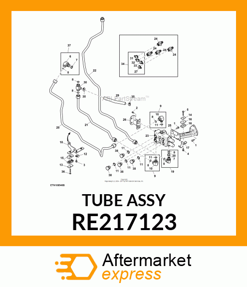 OIL LINE, MID SCV TO FILTER RE217123