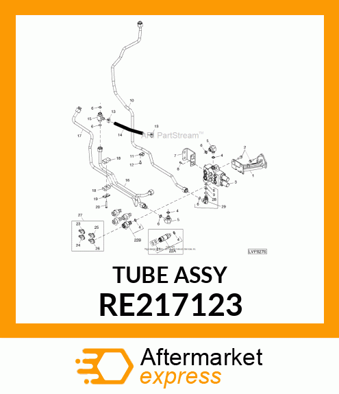 OIL LINE, MID SCV TO FILTER RE217123