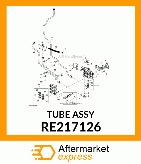 OIL LINE, MID TO REAR STRADDLE RE217126