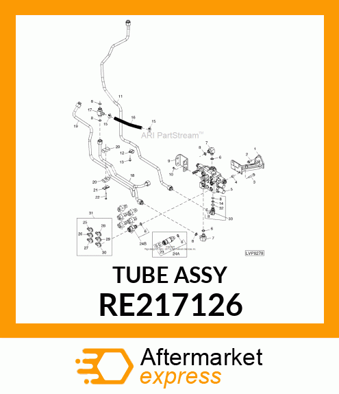 OIL LINE, MID TO REAR STRADDLE RE217126