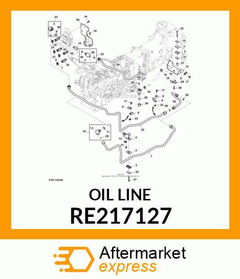 OIL LINE, MID TO REAR STRADDLE RE217127