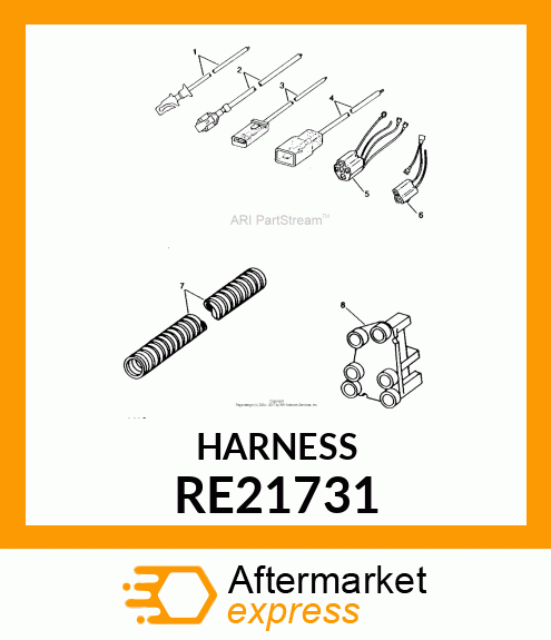 ELECTRICAL CONNECTOR ASSY, 5 WAY W/ RE21731