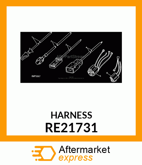 ELECTRICAL CONNECTOR ASSY, 5 WAY W/ RE21731