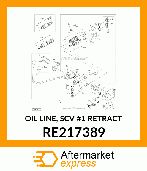 OIL LINE, SCV #1 RETRACT RE217389