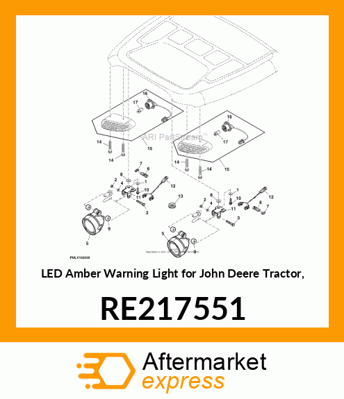 LAMP, AMBER WARNING RE217551