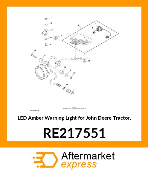 LAMP, AMBER WARNING RE217551