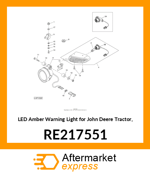 LAMP, AMBER WARNING RE217551